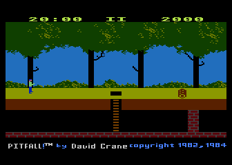 Pitfall title screen for Atari 5200